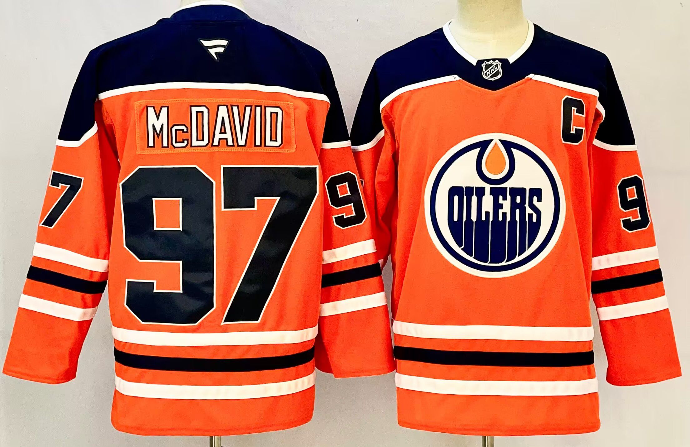 Men Edmonton Oilers #97 Mcdavid Orange 2025 Home Premier Player NHL Jersey->edmonton oilers->NHL Jersey